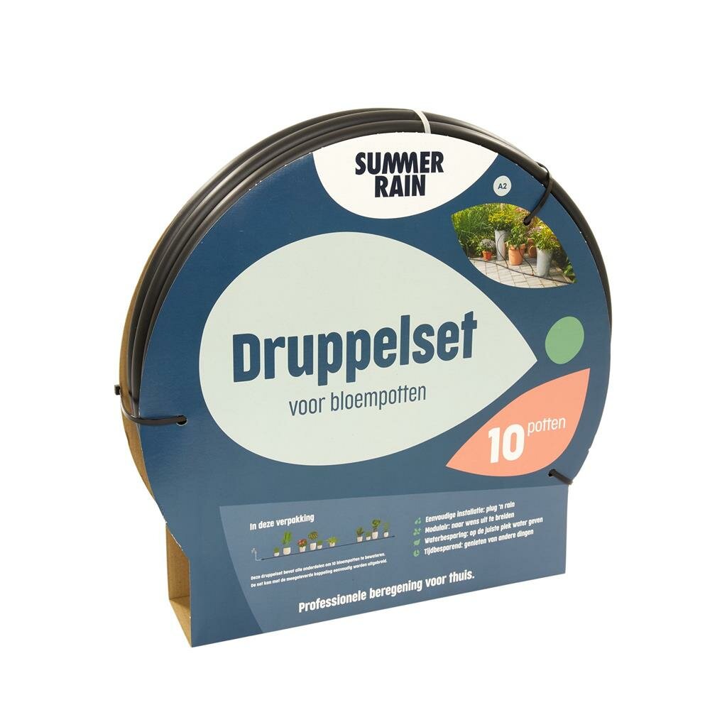 Summerrain druppelset voor 10 bloempotten