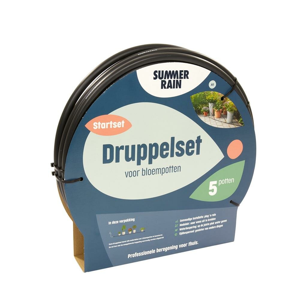 Summerrain druppelset voor 5 bloempotten