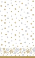 Duni tafelkleed Snow Glitter White 138x220 cm
