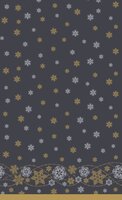 Duni tafelkleed Snow Glitter Black 138x220 cm