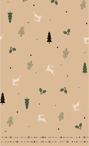 Duni tafelkleed natural yuletid 138x220 cm