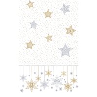 Duni tafelkleed snowstars white 138x220 cm
