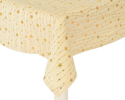 Tafelkleed met sterren creme 140 x 180 cm - afbeelding 2