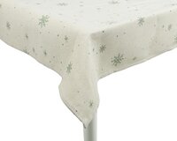 Tafelkleed met sneeuwvlokken naturel 140 x 240 cm - afbeelding 2
