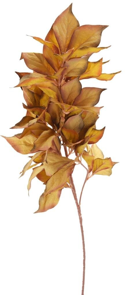 Kunstbloem met bladeren 80 cm licht bruin