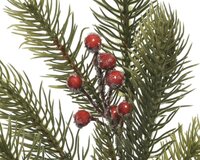 Kerst tak 49 cm groen/rood - afbeelding 2