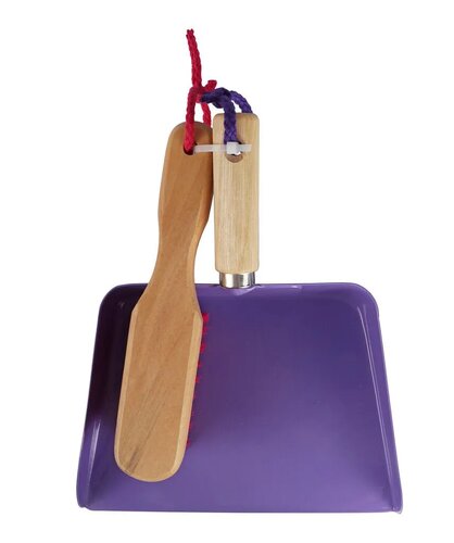 Talentools stoffer en blik worm paars/roze