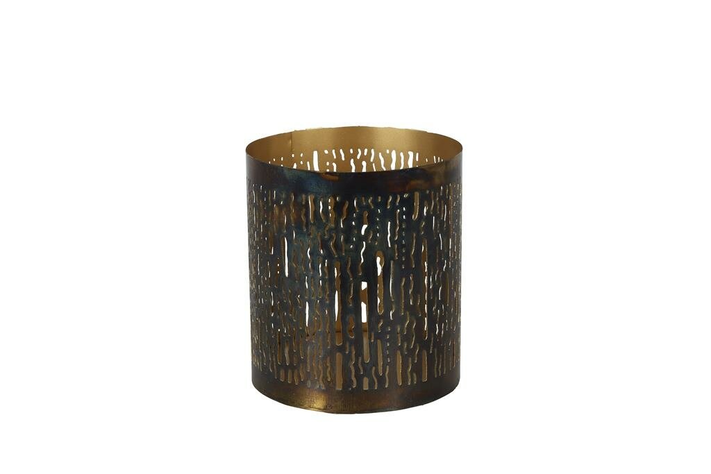 Theelicht Cato 13,5 x 15 cm verbrand goud