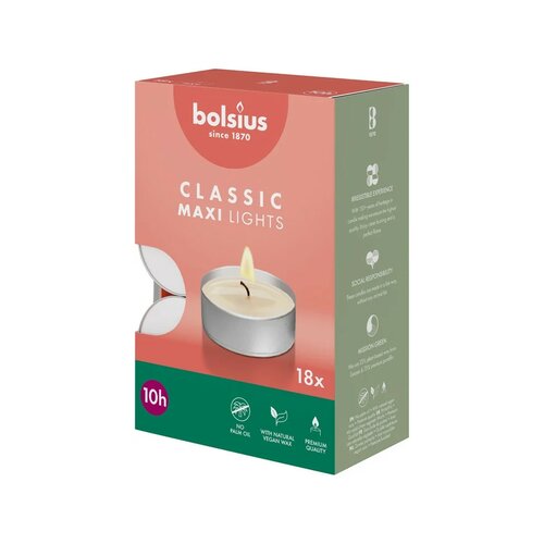 Bolsius maxi theelichten 12 stuks