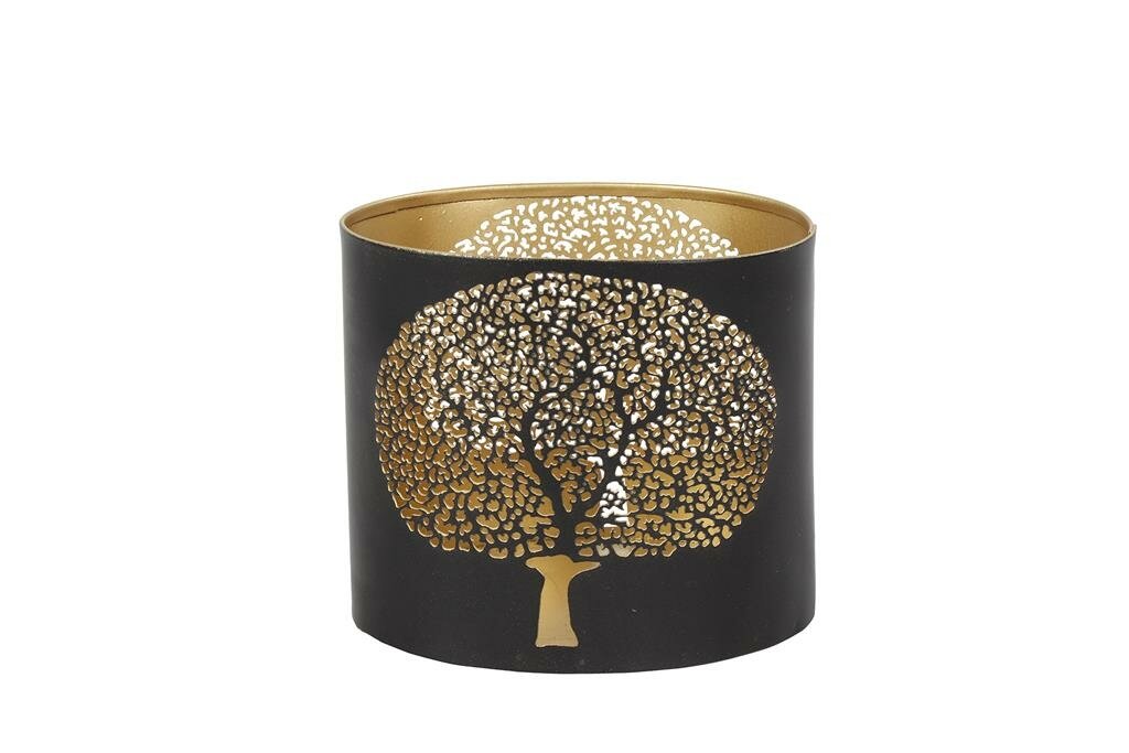 Theelichthouder 8 cm zwart