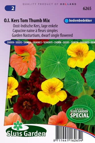 Tropaeolum zaden Tom Thumb Oost-Indische kers