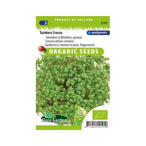 Tuinkers zaden Cresso BIO