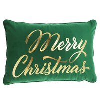 Unique Living kussen merry christmas 60 x 40 cm dark green