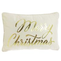 Unique Living kussen merry christmas 60 x 40 cm dove white