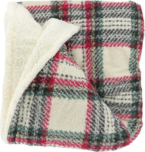 Unique Living plaid Eloise 160 x 130 cm dove white