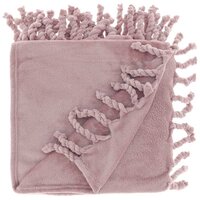 Unique Living plaid lieke 160 x 130 cm oudroze