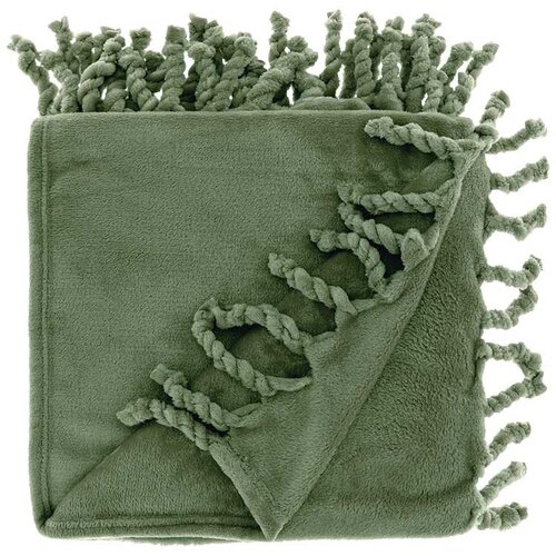 Unique Living plaid lieke 160 x 130 cm pesto