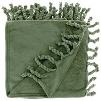 Unique Living plaid lieke 160 x 130 cm pesto