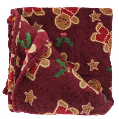 Unique Living plaid ralf 200 x 150 cm rood peperkoek