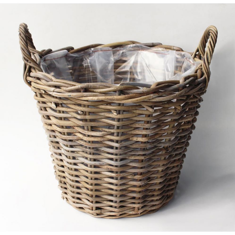 Mand Rotan Antique Grey D30H23CM