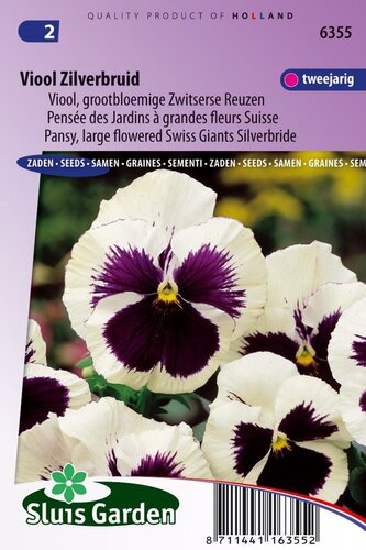 Viola Wittrockiana zaden Zilverbruid viooltje