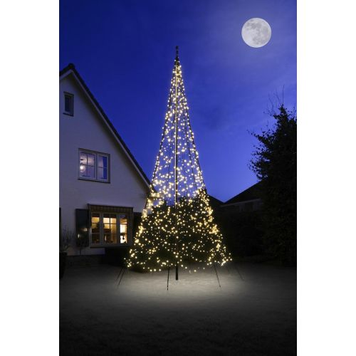 Fairybell vlaggenmast 600 cm 1200 lampjes warm wit - afbeelding 1