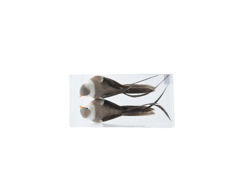 Vogel foam grijs 15 cm 2 stuks