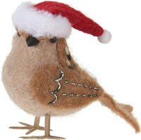 Vogel lichtbruin / donkerbruin 12 cm