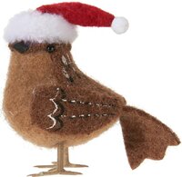 Vogel donkerbruin / donkerbruin 12 cm