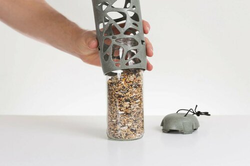 Vogelbescherming tara recycled kunststof voedersilo - afbeelding 2