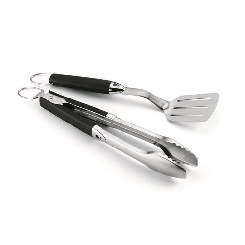 Weber 2-delig toolset tang en spatel rvs - afbeelding 2