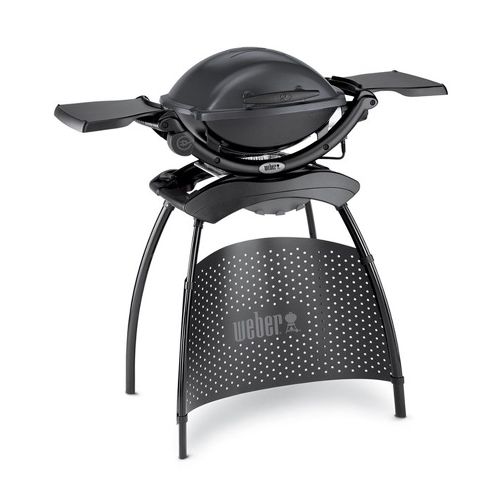 Weber q 1400 dark grey met standaard