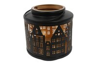 Countryfield windlicht Amsterdam 18 cm zwart
