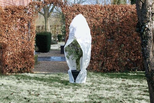 Winterafdekhoes met rits H 250 cm D 200 cm wit - afbeelding 2