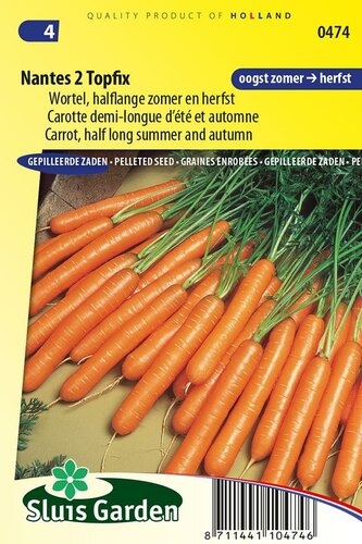 Wortel zaden Nantes 2 Topfix pillen - afbeelding 1