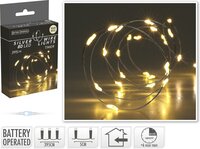 Zilverdraad met 80 micro led lampjes warm wit