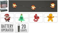 Kerstman verlichting 20 lampjes - afbeelding 2